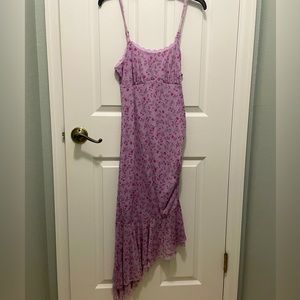 Purple asymetric dress